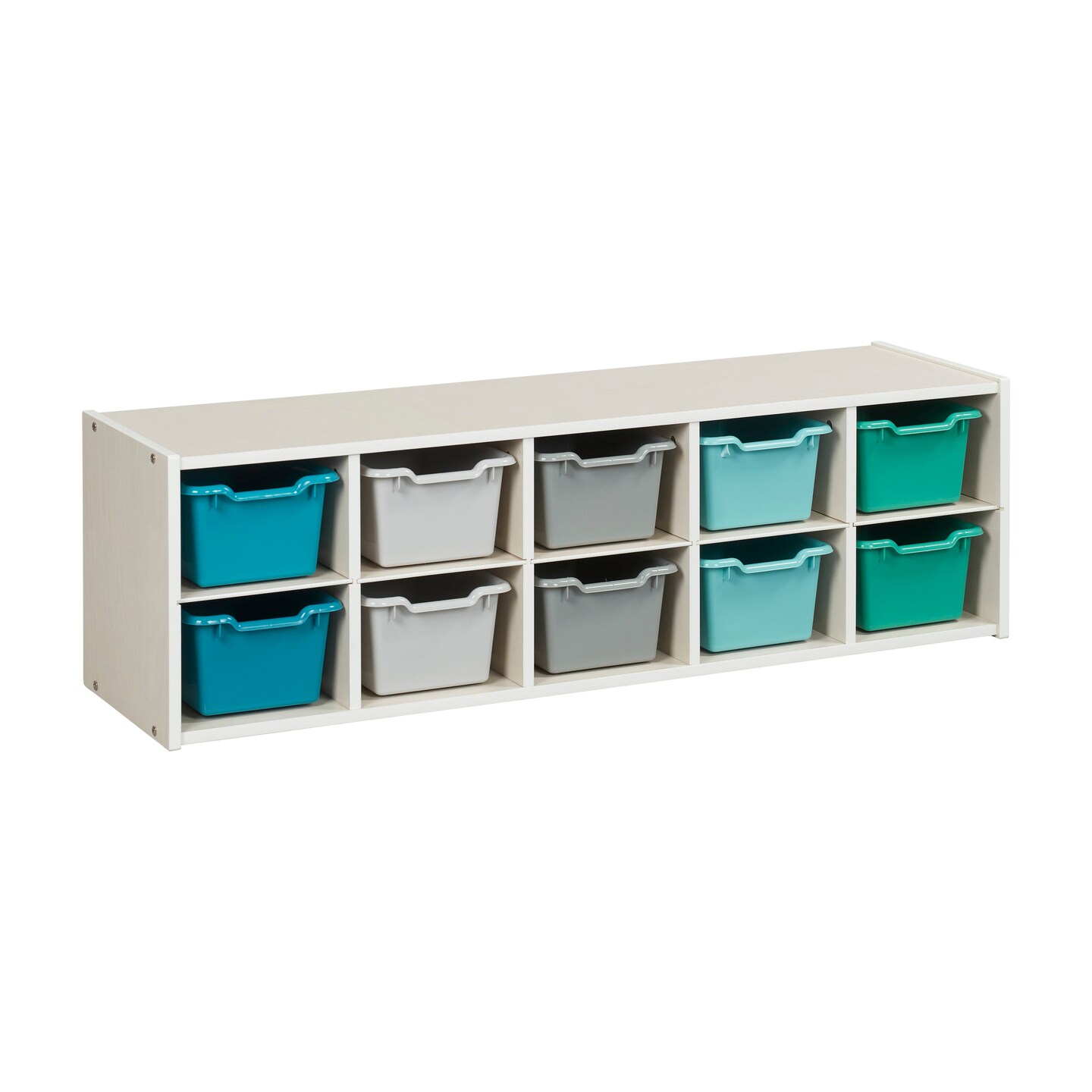 Streamline 10 Cubby Tray Cabinet and 10 Scoop Front Bins, 2x5