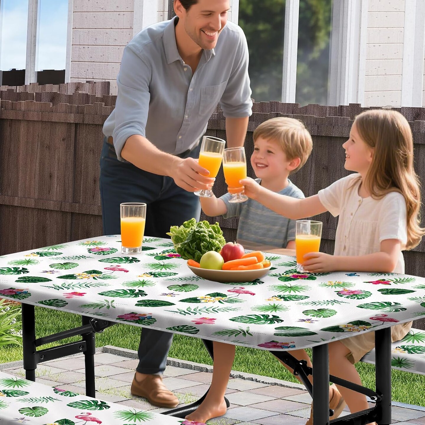 3PCS Waterproof Kids Picnic Table Cover with Bench Covers