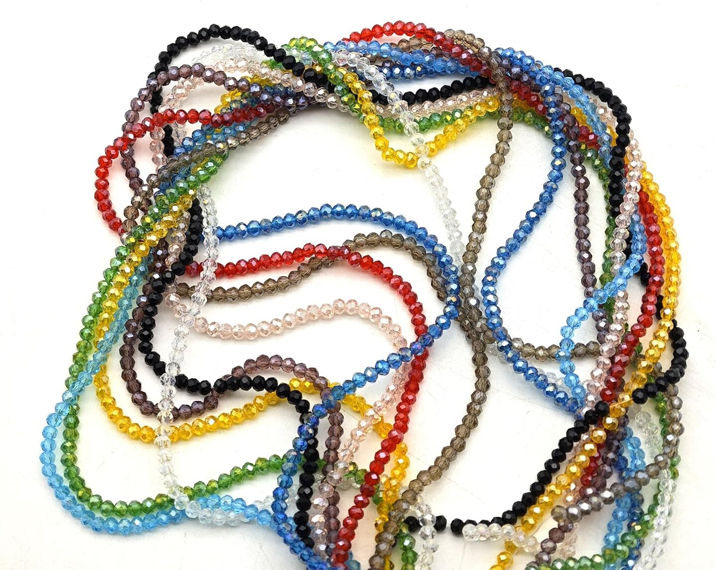 2mm Glass Beads Faceted Glass Bead Colorful Crystal Loose Beads (1500)