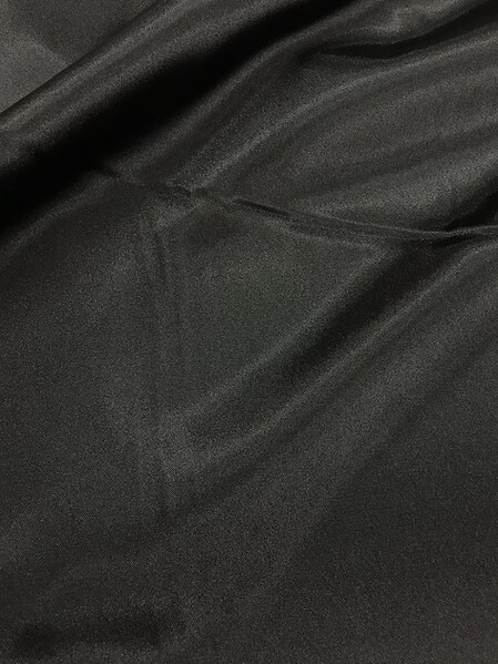 1 Yard Black Charmeuse Fabric Shiny Lightweight Polyester 58 Inch Wide for Dresses and Linings