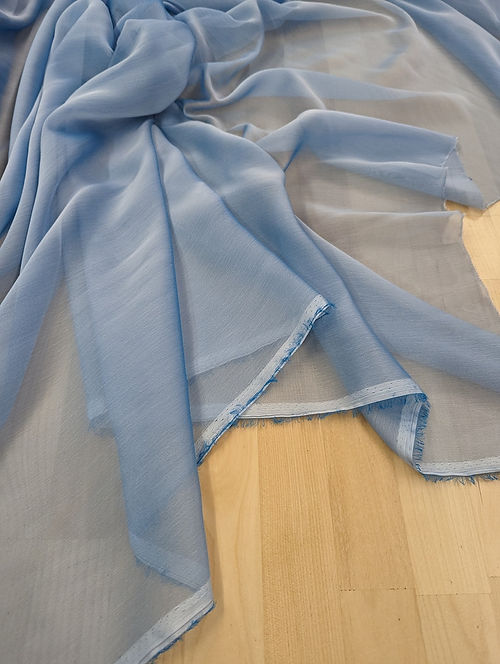 1 Yard Light Blue Two-Tone Chiffon Fabric 58/59&#x22; Wide Sheer Lightweight Polyester with Subtle Shimmer