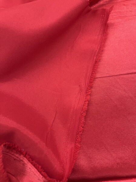 1 Yard Red Stretch Charmeuse Fabric Shiny Lightweight Two Way Stretch Polyester Spandex 58 Inch