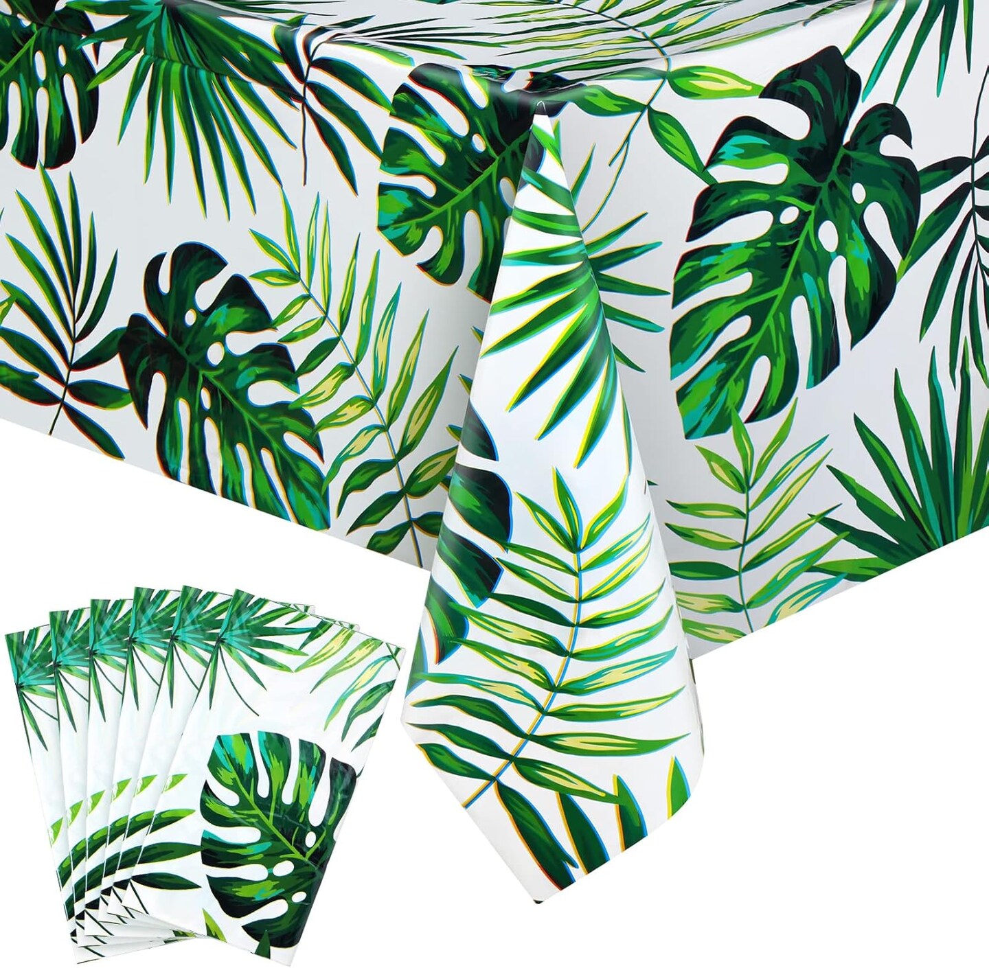6 Pcs Hawaiian Luau Tablecloths for Party Decoration