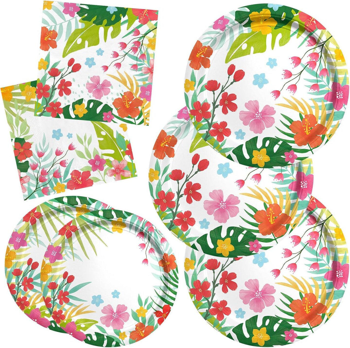 Tropical Luau Party Supplies Kit for 20 - Aloha Hawaiian Party Decorations