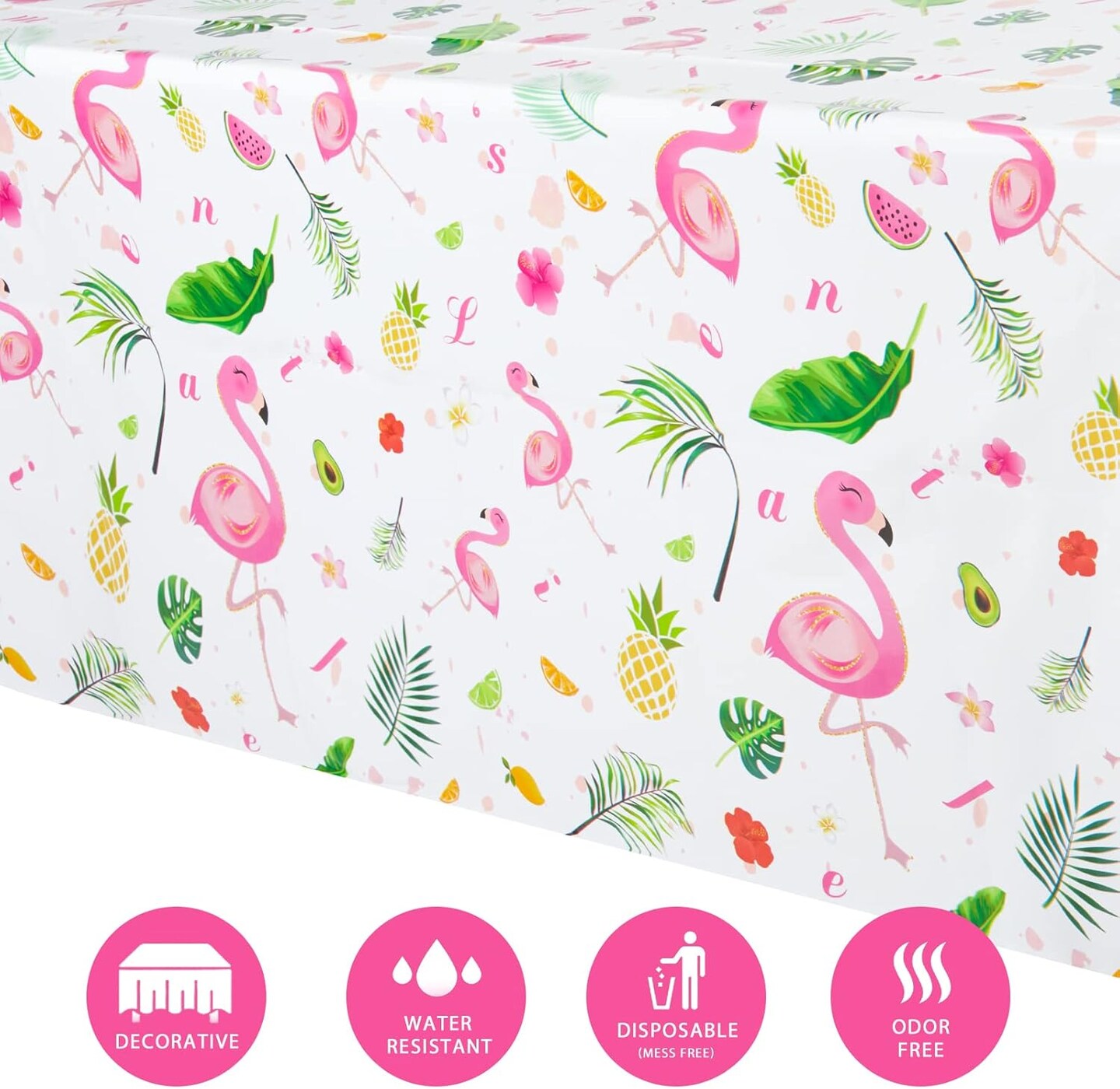 Flamingo Tablecloth - 2 PCS 108&#x27;&#x27;x 54&#x27;&#x27; Summer