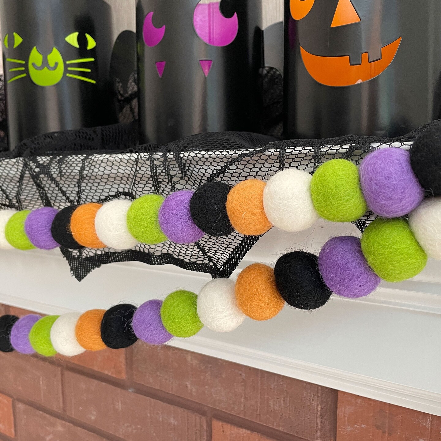 Spooky Halloween Felt Garland 6ft