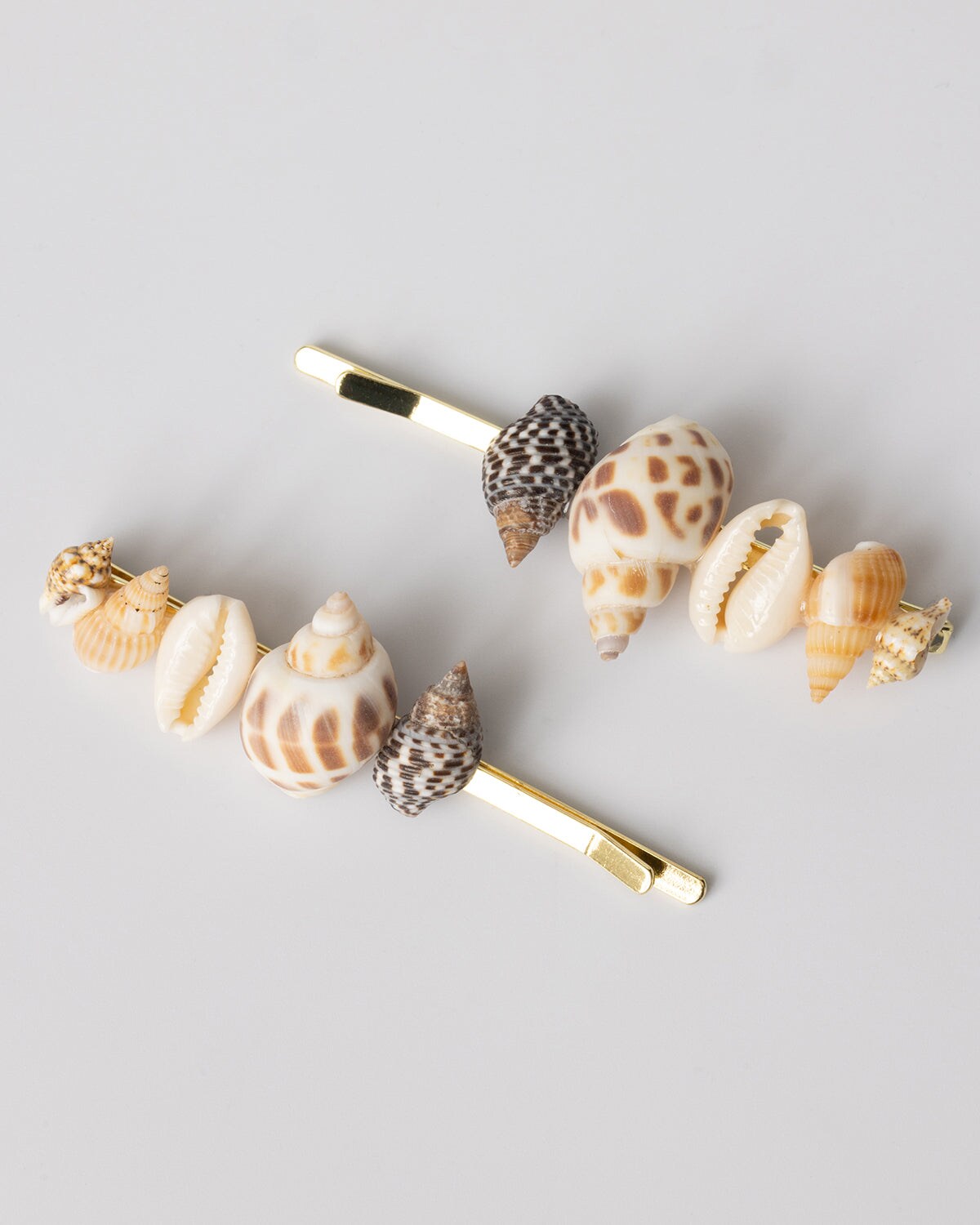 Gold and Crystal Starfish and Real Shell Hair Bobby Pins Coastal Cowgirl