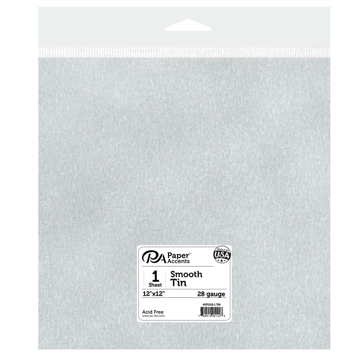 Accent Design Paper Accents Tin Sheet 12x12 28 Gauge 1pc - Tin Sheets for Crafting, DIY Projects, Home Decor, Scrapbooking, Embossing, Stamping, and Art Crafts