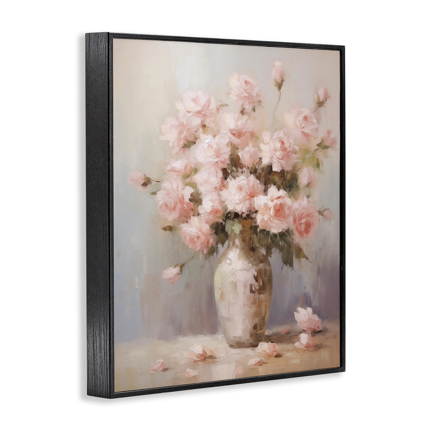 Stupell Industries Dainty Pink Rose Vase Framed Giclee Wall Art Design by Arlington Prints
