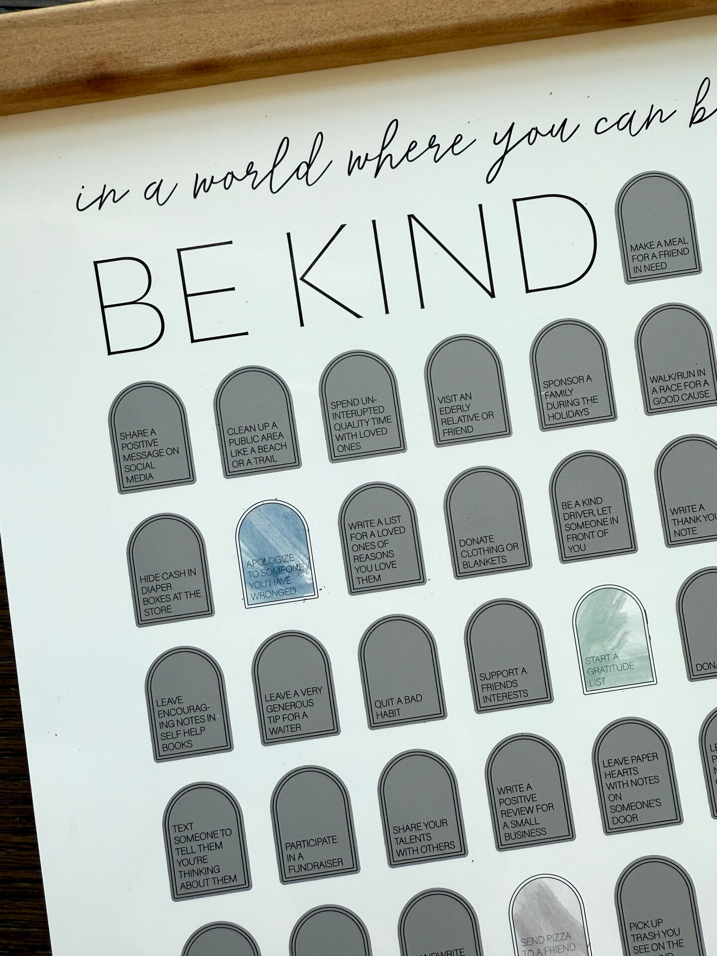 ** NEW!! **  Be Kind Bucket List Scratch Off Poster product 1