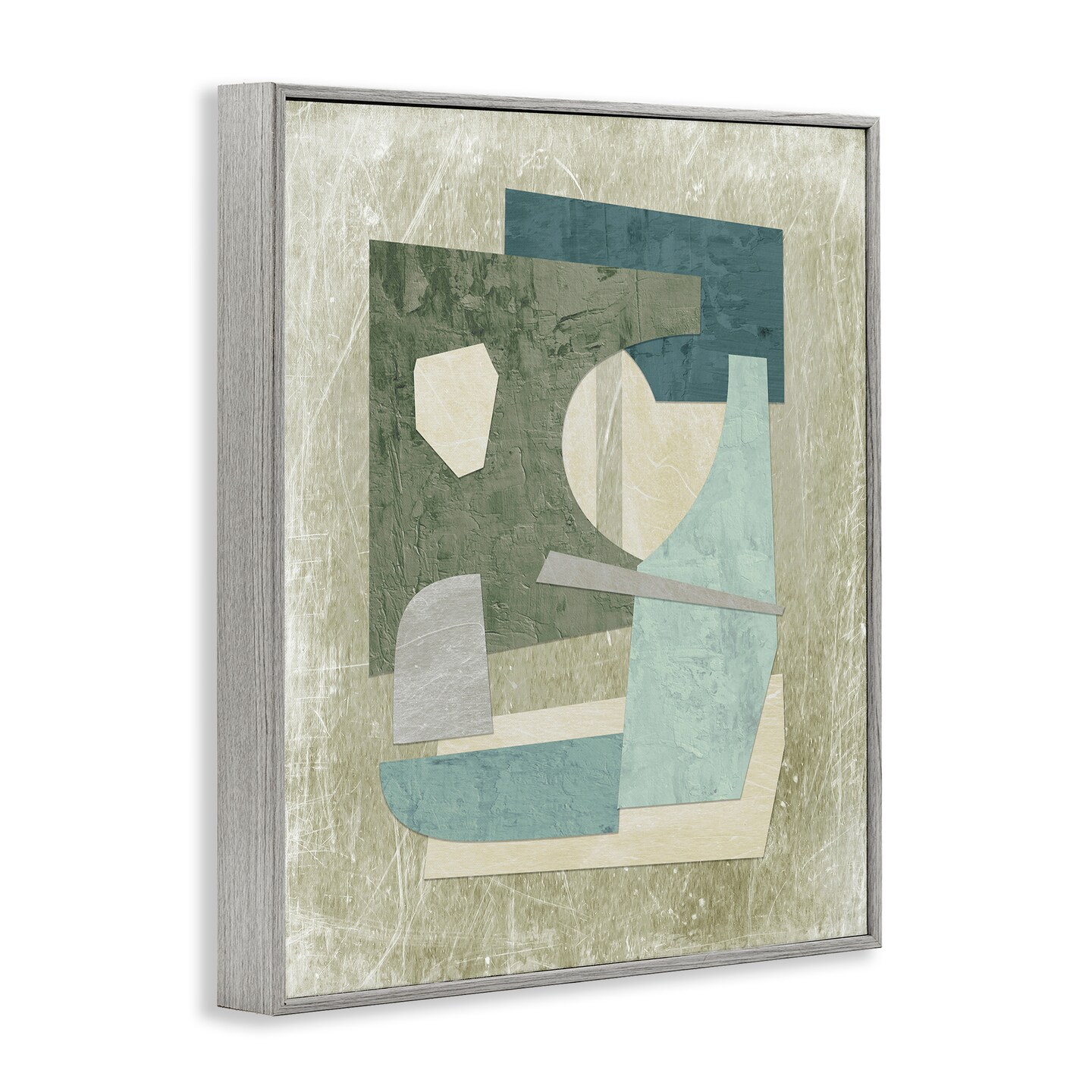 Stupell Industries Neutral Shapes Arranged Framed Giclee Wall Art Design by Suzanne Nicoll