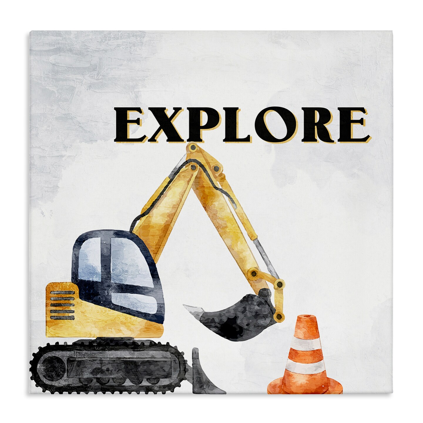 Stupell Industries Explore Construction Vehicle Canvas Wall Art Design by Kim Allen