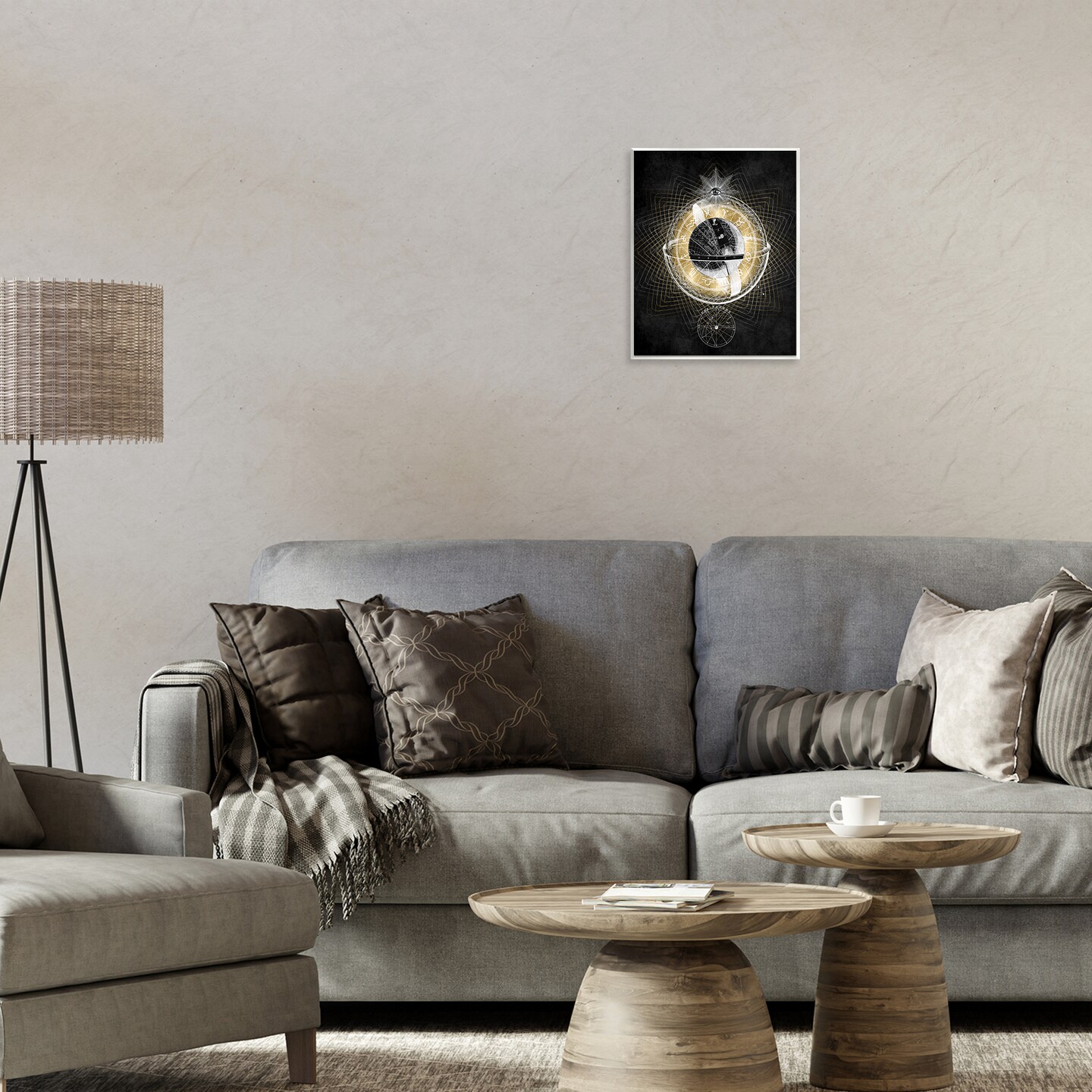 Stupell Industries Zodiac Symbols on Fractal Wall Plaque Art Design by Oliver Jeffries