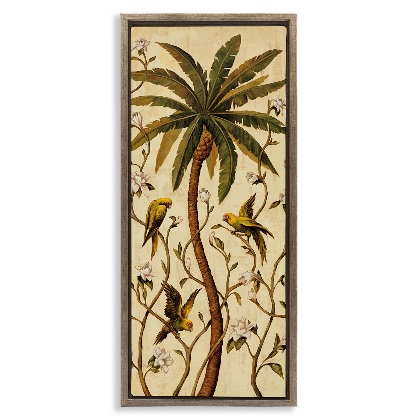 Stupell Industries Parrots & Jungle Botanics Floater Framed Canvas Wall Art Design by Rodolfo Jimenez