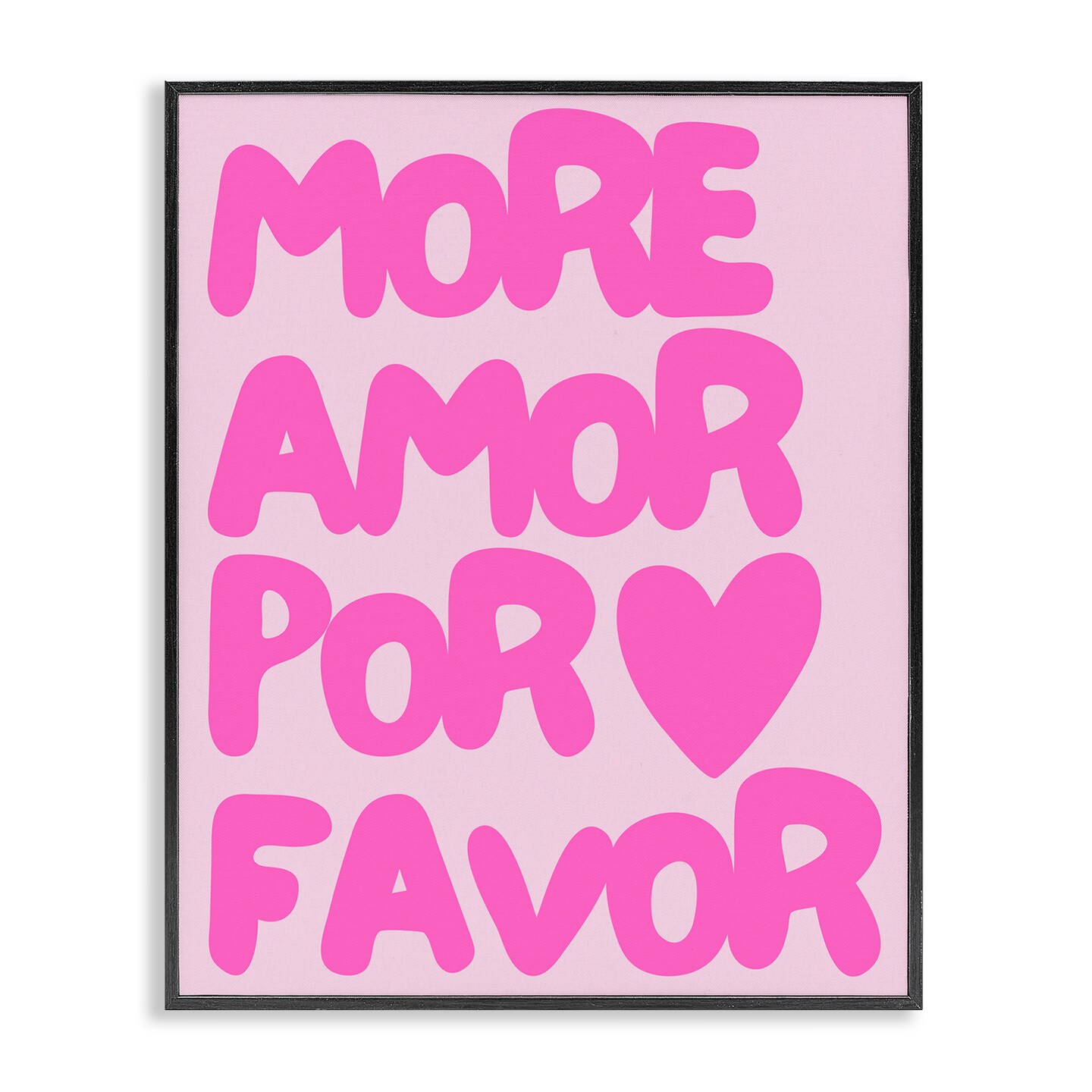 Stupell Industries Pink Pastel More Amor Framed Giclee Wall Art Design by House of Lulu