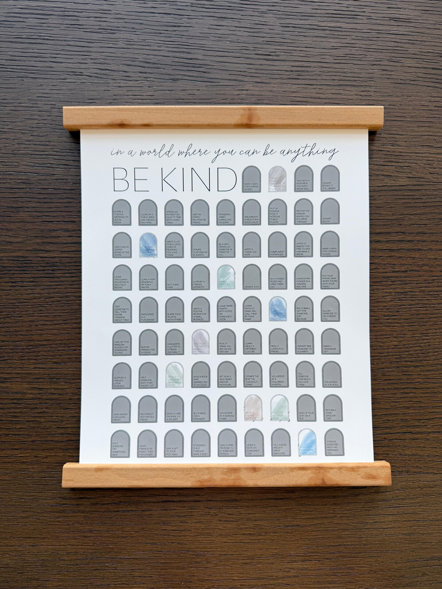 ** NEW!! **  Be Kind Bucket List Scratch Off Poster product 6