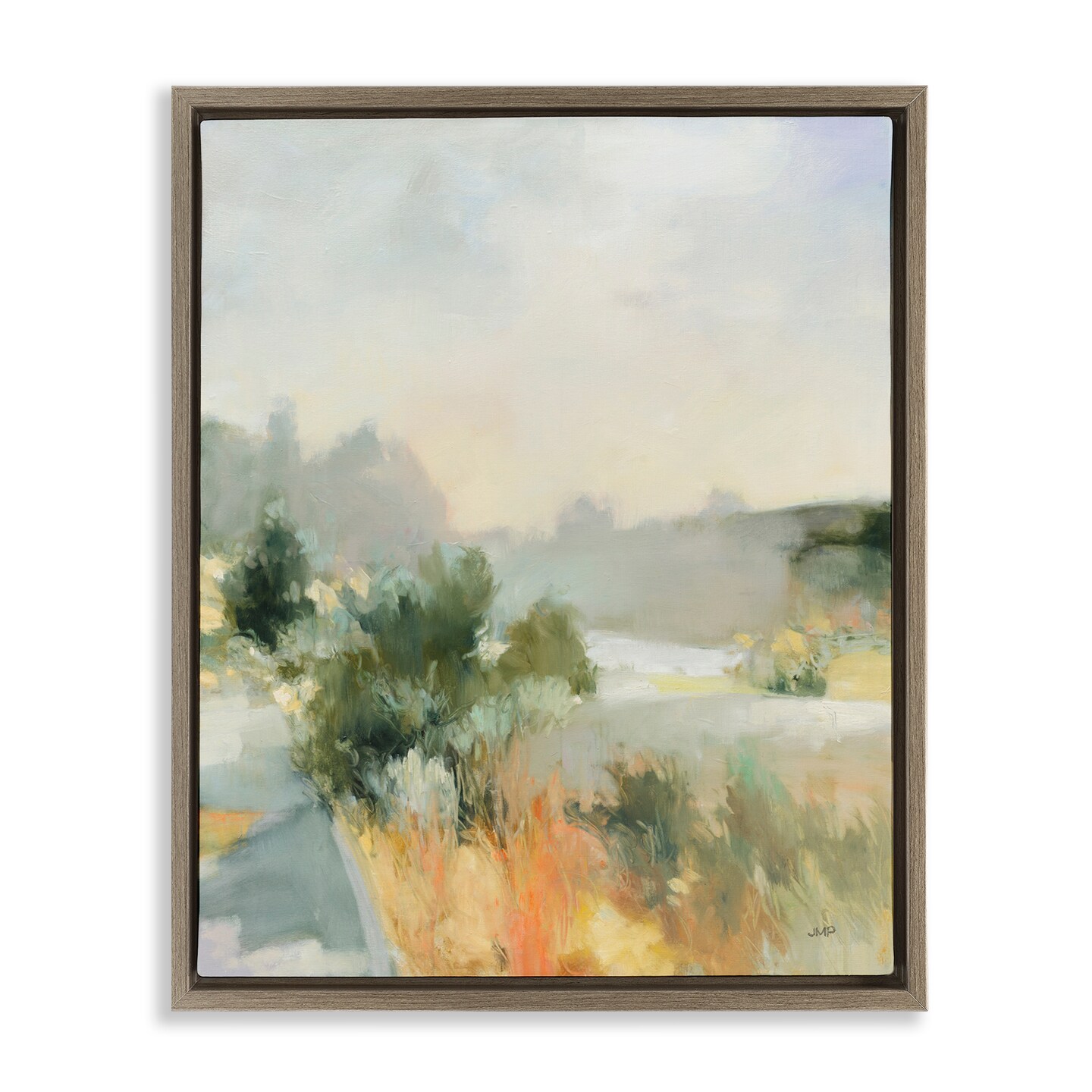 Stupell Industries Along The Path Landscape Floater Framed Canvas Wall Art Design by Julia Purinton