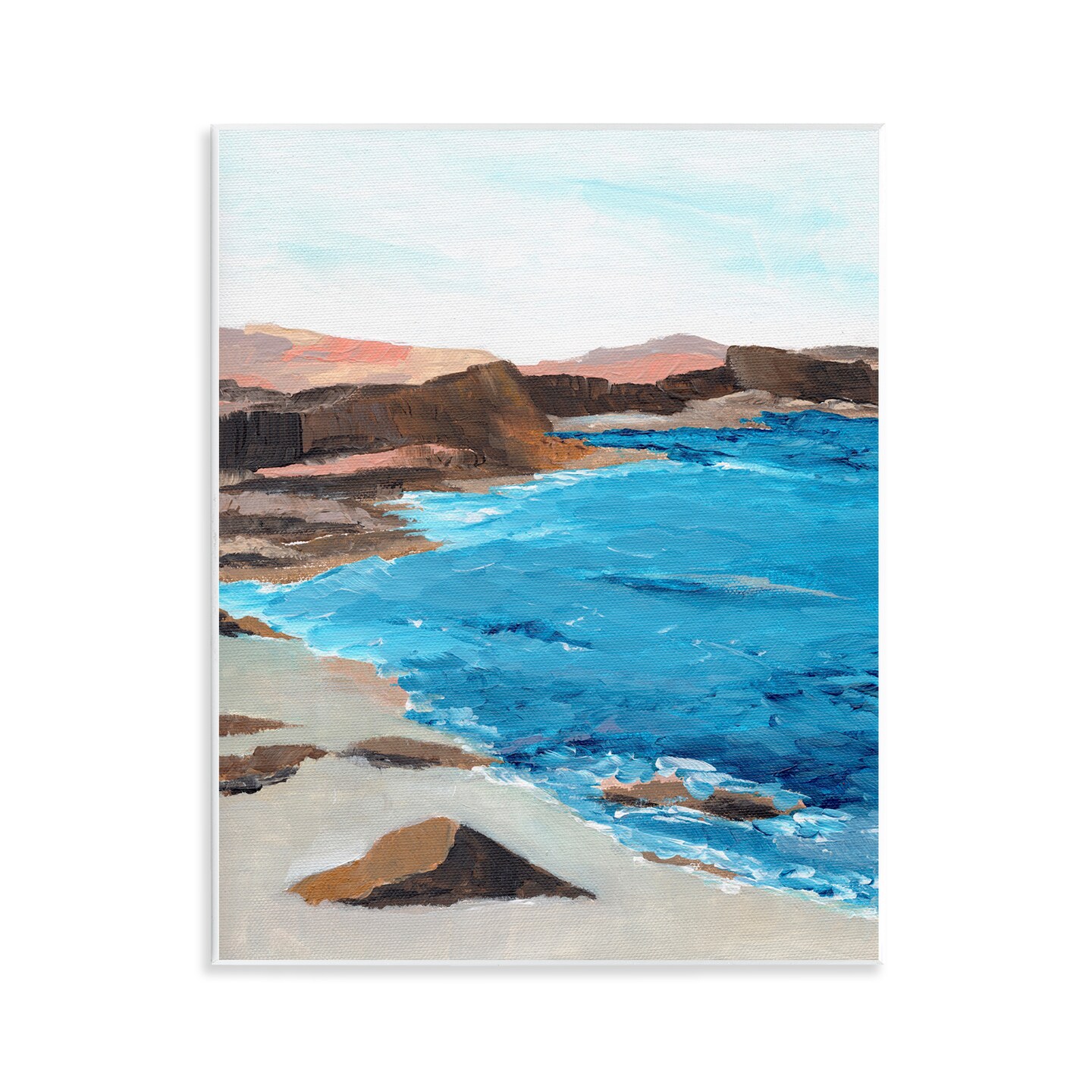 Stupell Industries Red Mountain Beach Wall Plaque Art Design by Nikita Jariwala