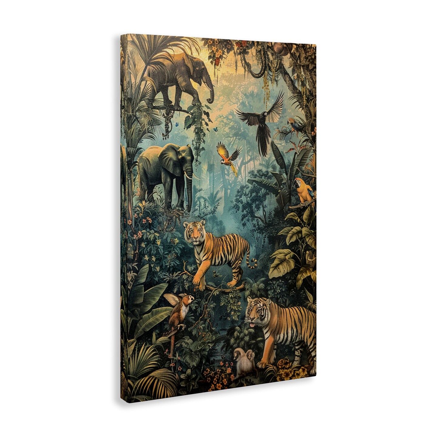 Stupell Industries Vintage Rainforest Jungle Canvas Wall Art Design by Franklyn Gregory