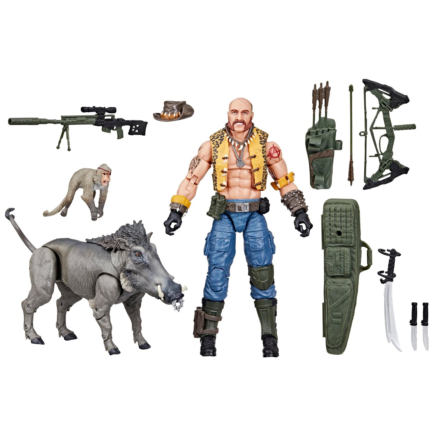 G.I. Joe Classified Series #125, Dreadnok Gnawgahyde and Pets Porkbelly &#x26; Yobbo, Collectible 6-Inch Action Figure with 16 Accessories