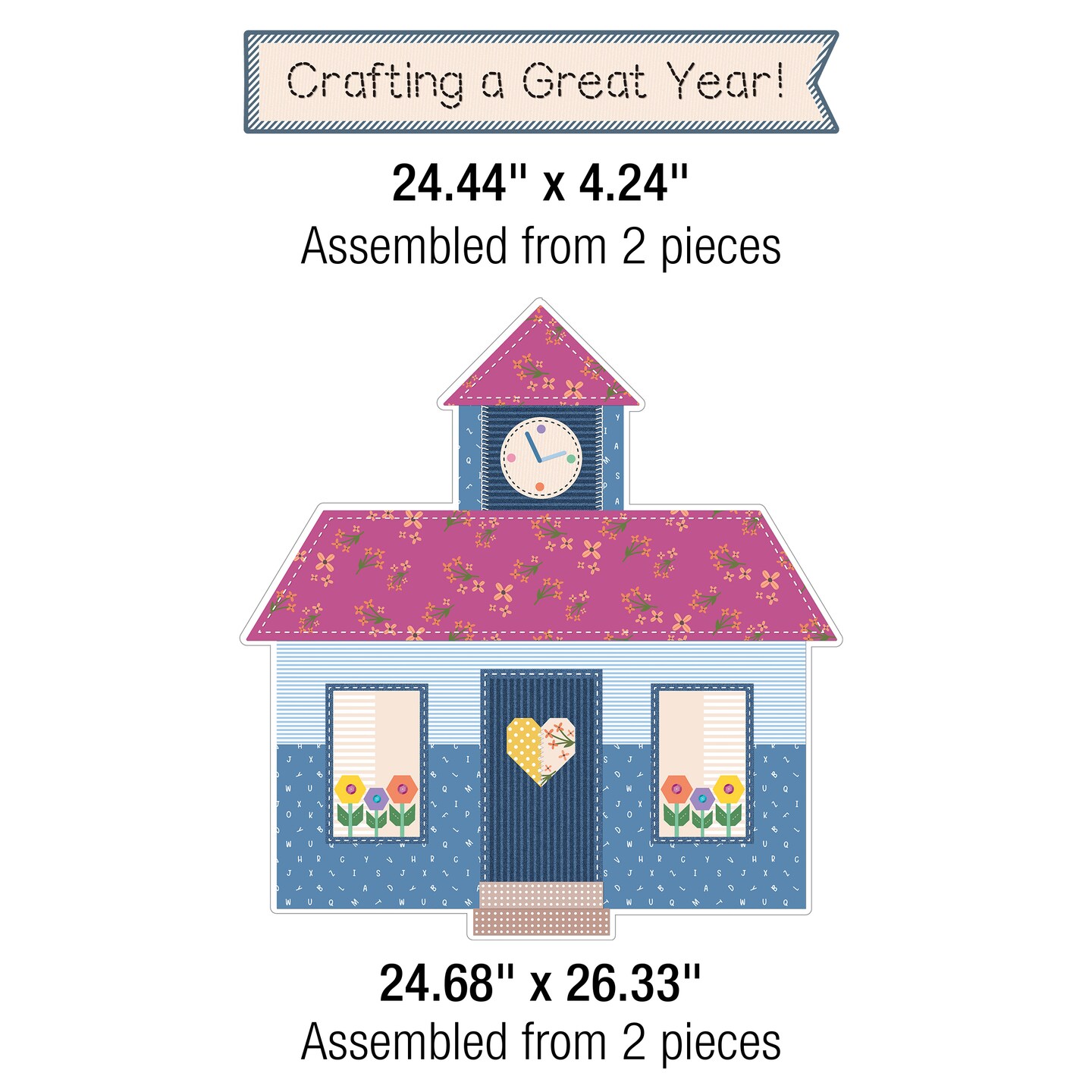 Carson Dellosa Crafty and Cool 64PC Motivational Bulletin Board Set, Arts & Crafts Theme Wall Art With Positive Affirmation for Back to School Decorations, Chalkboard, and Classroom Decor