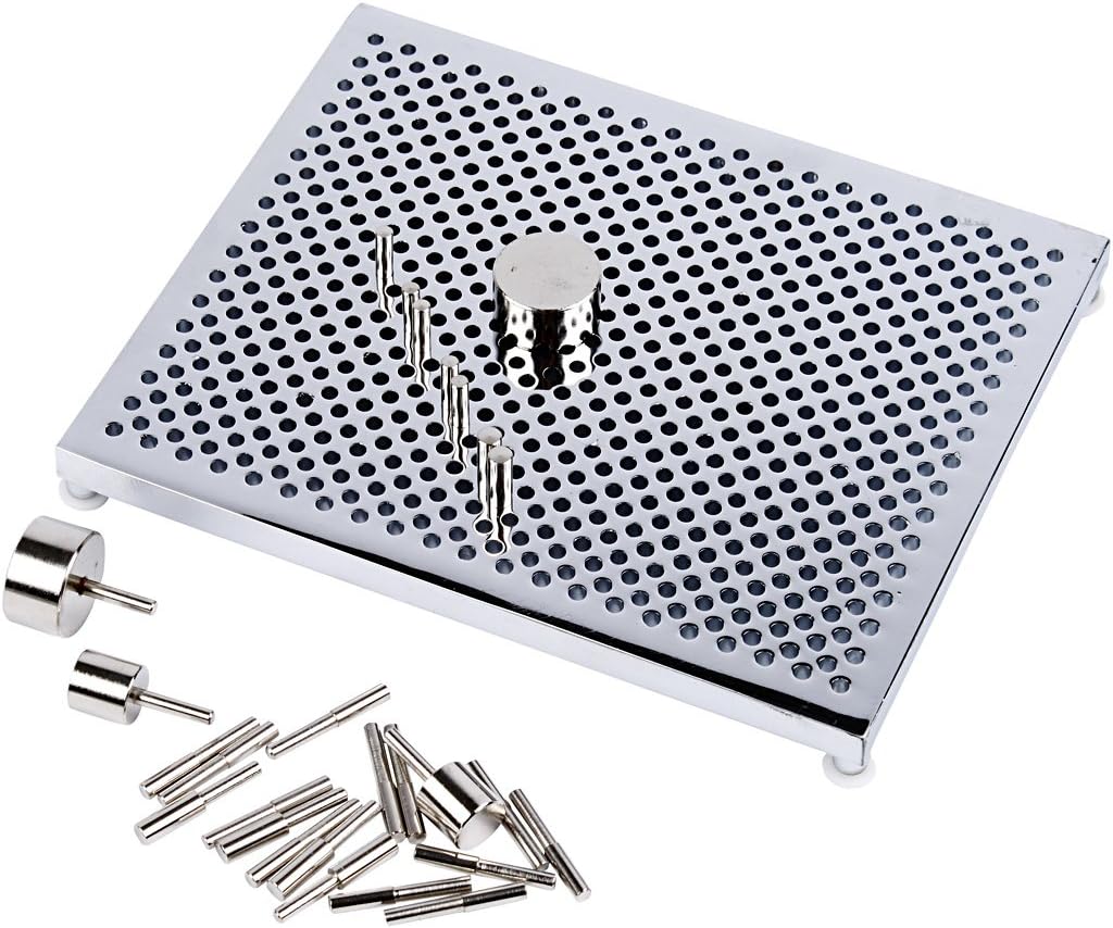 Artistic Wire Deluxe Jig Kit - 5x4 Inch Aluminum Wire Bender Jig with 30 Adjustable Pegs, 6 Patterns