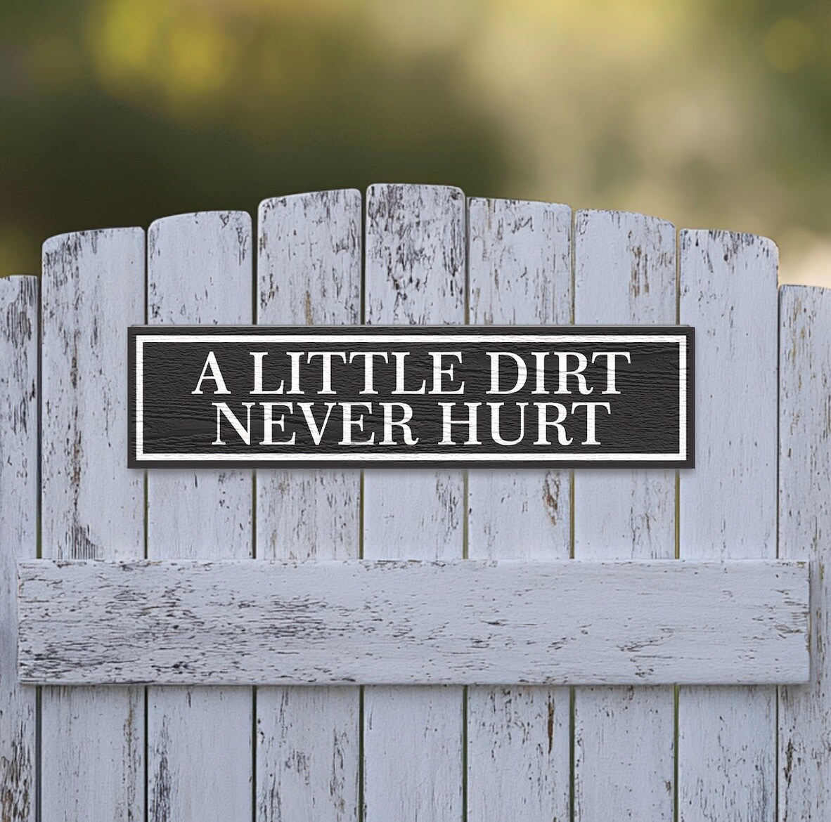 Funny Garden Quote Sign Personalized with Your Witty Saying - Humorous Yard Decor Gift - A Little Dirt Never Hurt product 2