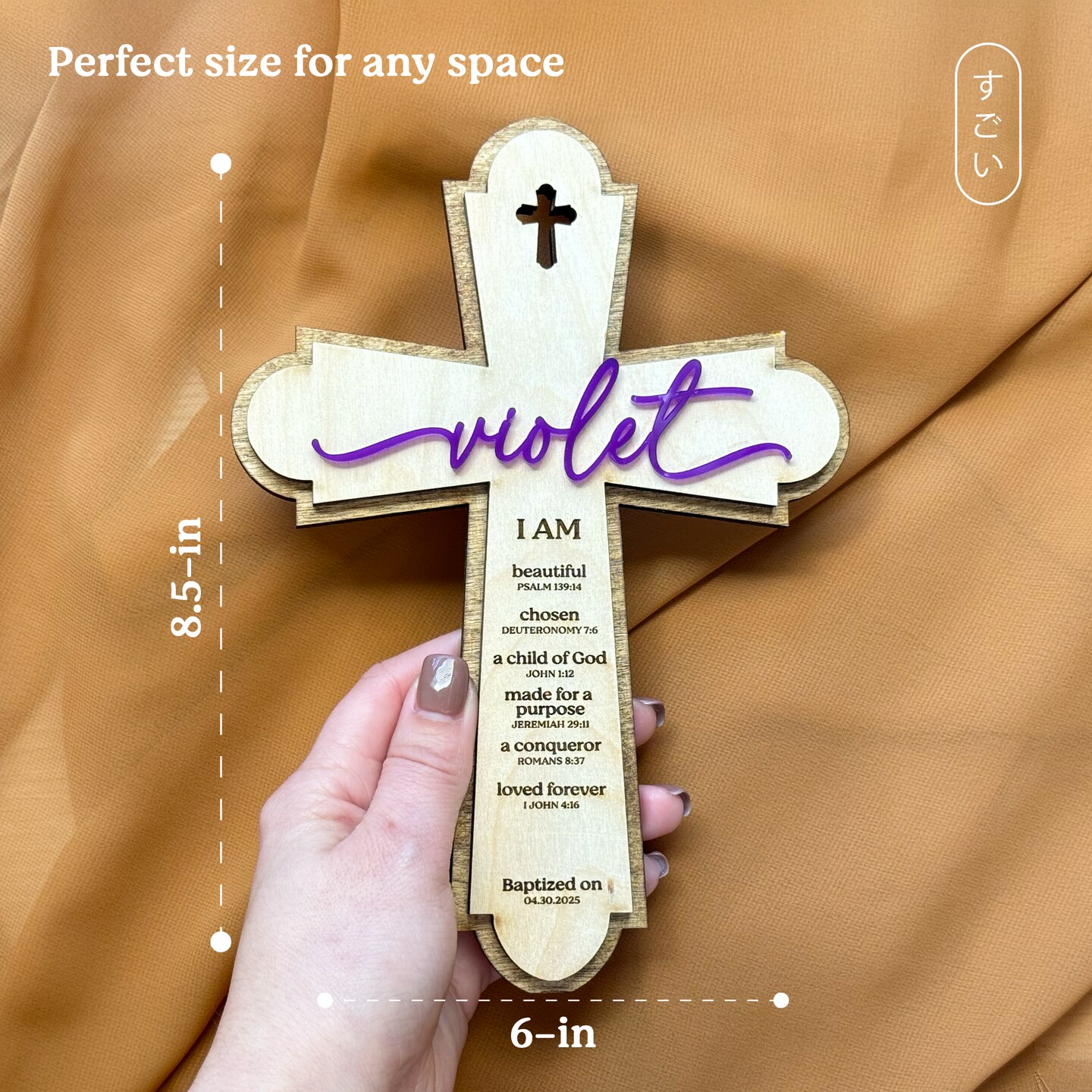 Copy-Baptism Gifts Baptism favors Christening Celebration Custom Baptism  Cross Personalized Gifts Personalized Cross with Name and Date wood |  MakerPlace by Michaels, image size:1080x1080