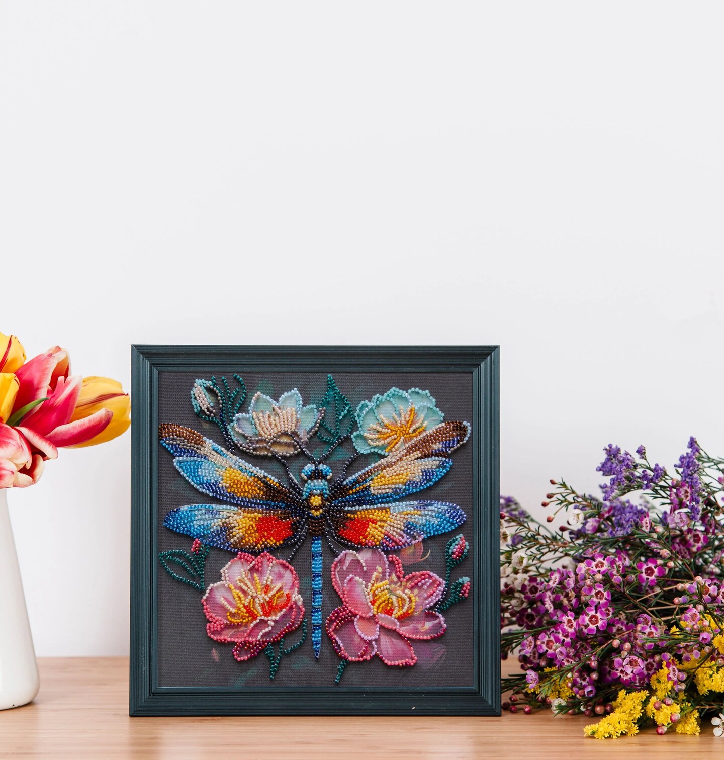 Mid-sized bead embroidery kit - Flickering wings