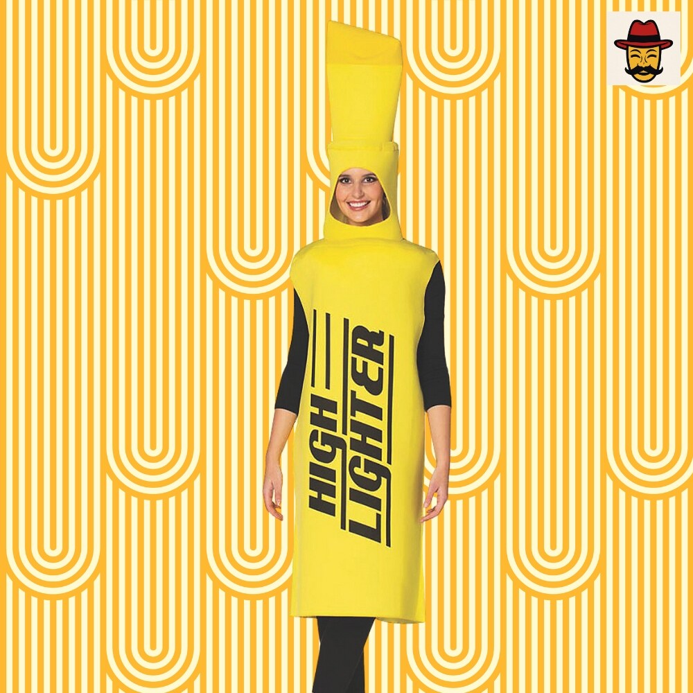 Highlighter Costume Funny Office Supply Group Halloween Tunic Outfit