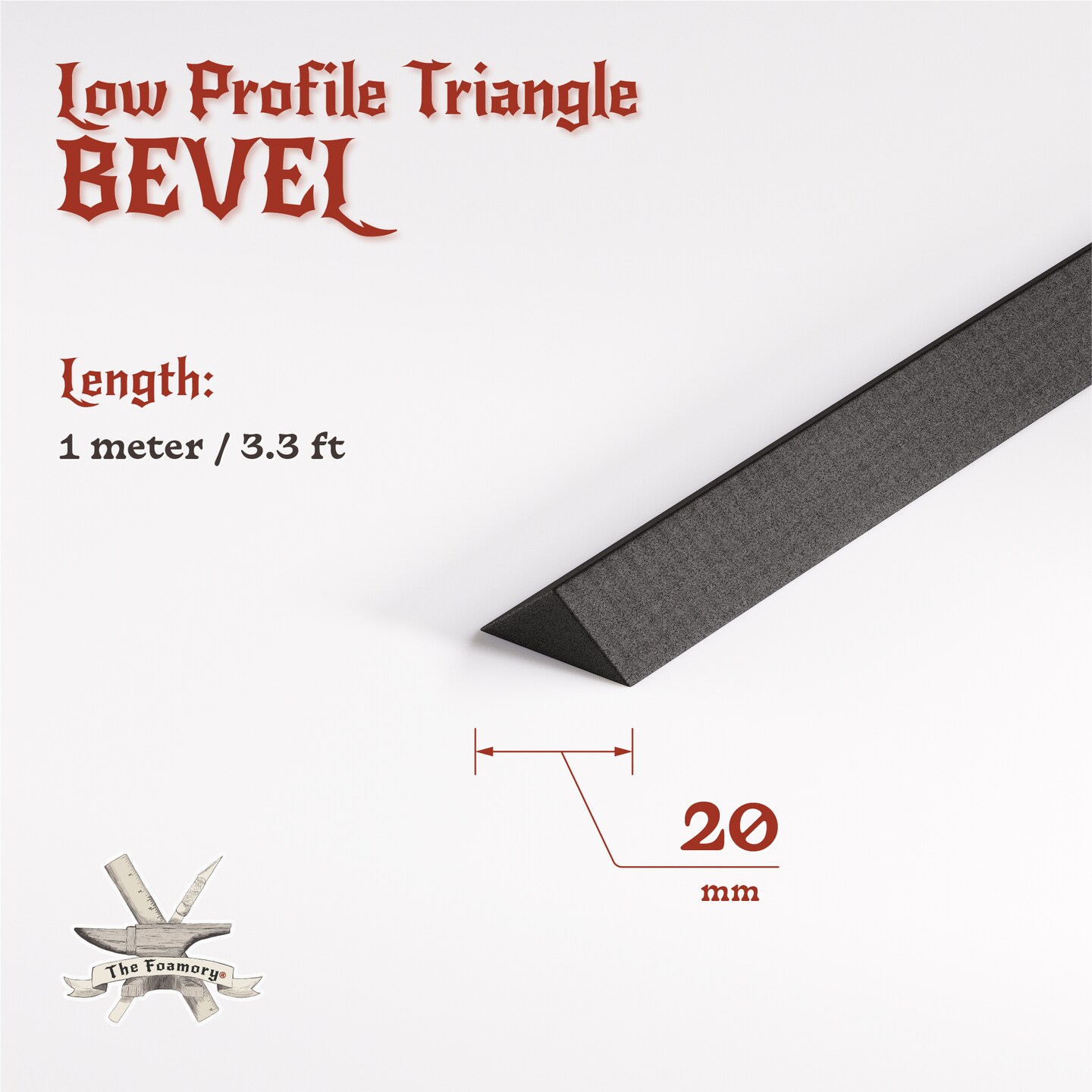 EVA Foam Dowel/Bevel - 1 to 3 Meter(s) Cosplay Craft Material - Multiple Shapes - Multiple Diameters 5-40mm
