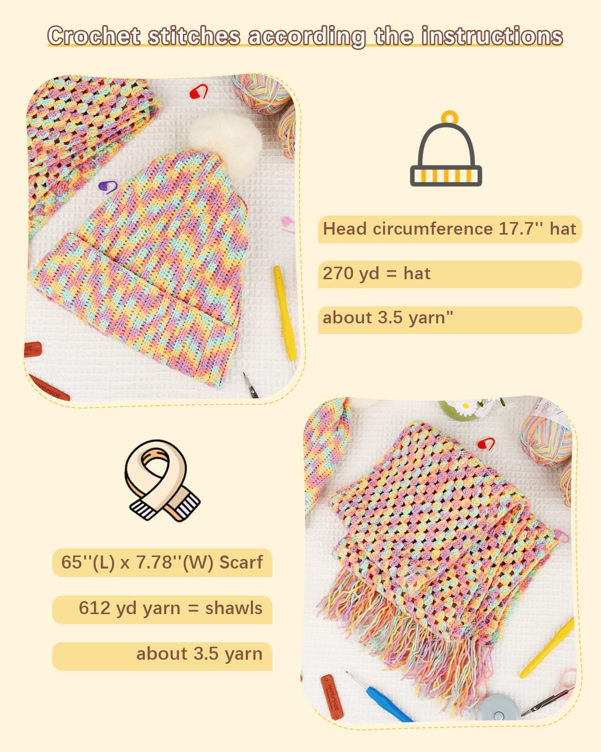 Crochet Kit for Beginners-Crochet Kit for Adults &#x26; Kids