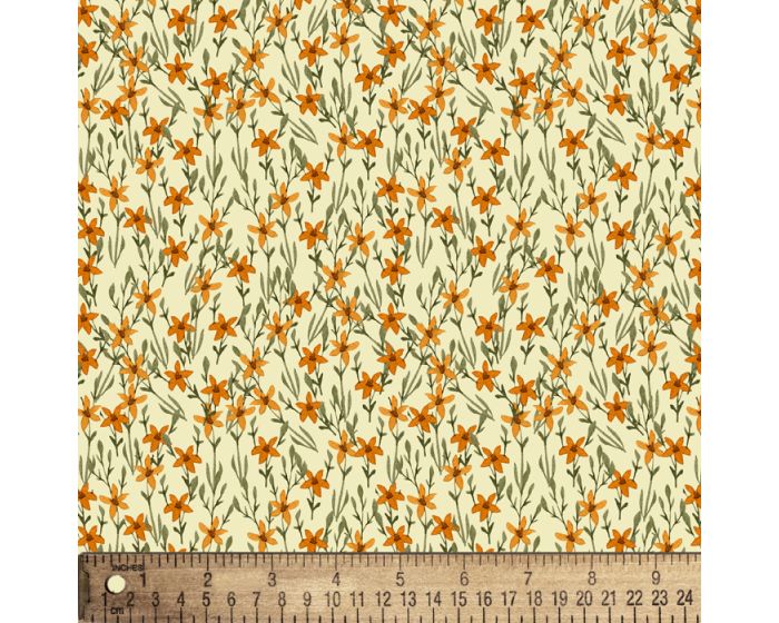 Springtime Wildflowers Field Cotton Fabric | By the Yard | Sewing and Crafting | 44 inches wide