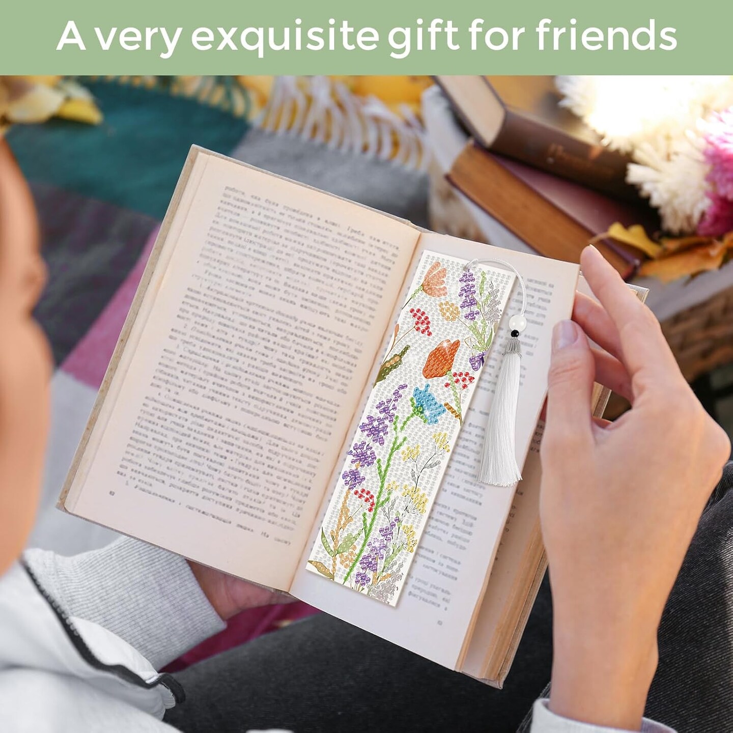 Beaded Bookmark Acrylic Tassel Bookmark for DIY Making Beginners Kids Adults Arts Craft Supplies