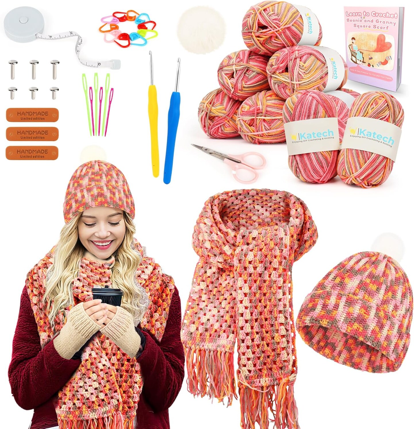 Crochet Kit for Beginners-Crochet Kit for Adults &#x26; Kids
