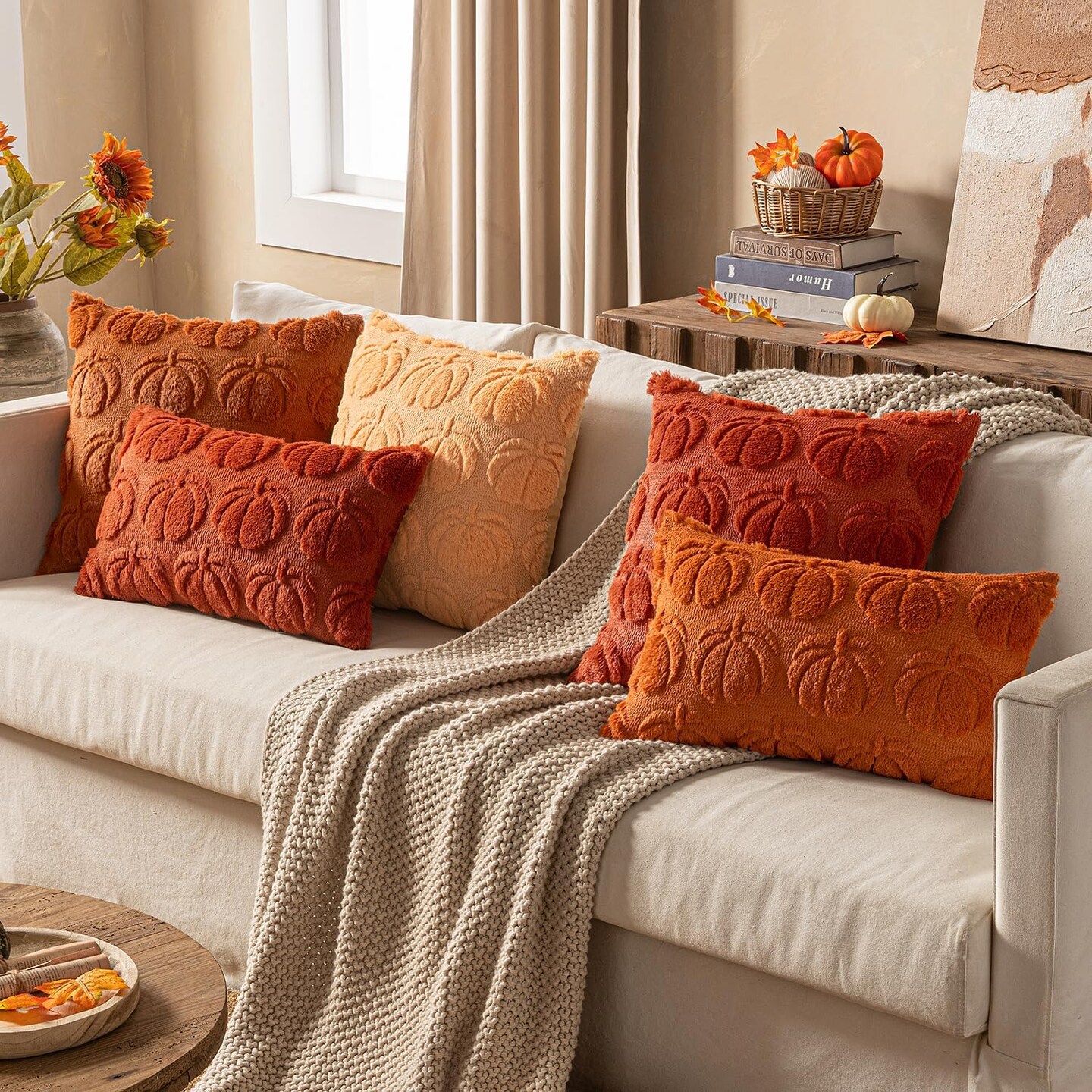 Set of 2 Fall Throw Pillow Covers 18 x 18 | Michaels