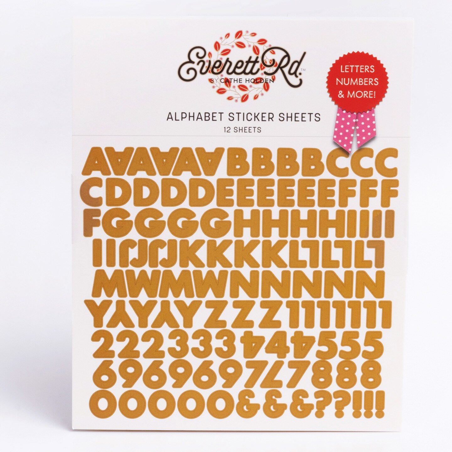 Metallic Gold Alphabet Stickers Everett Rd. by Cathe Holden