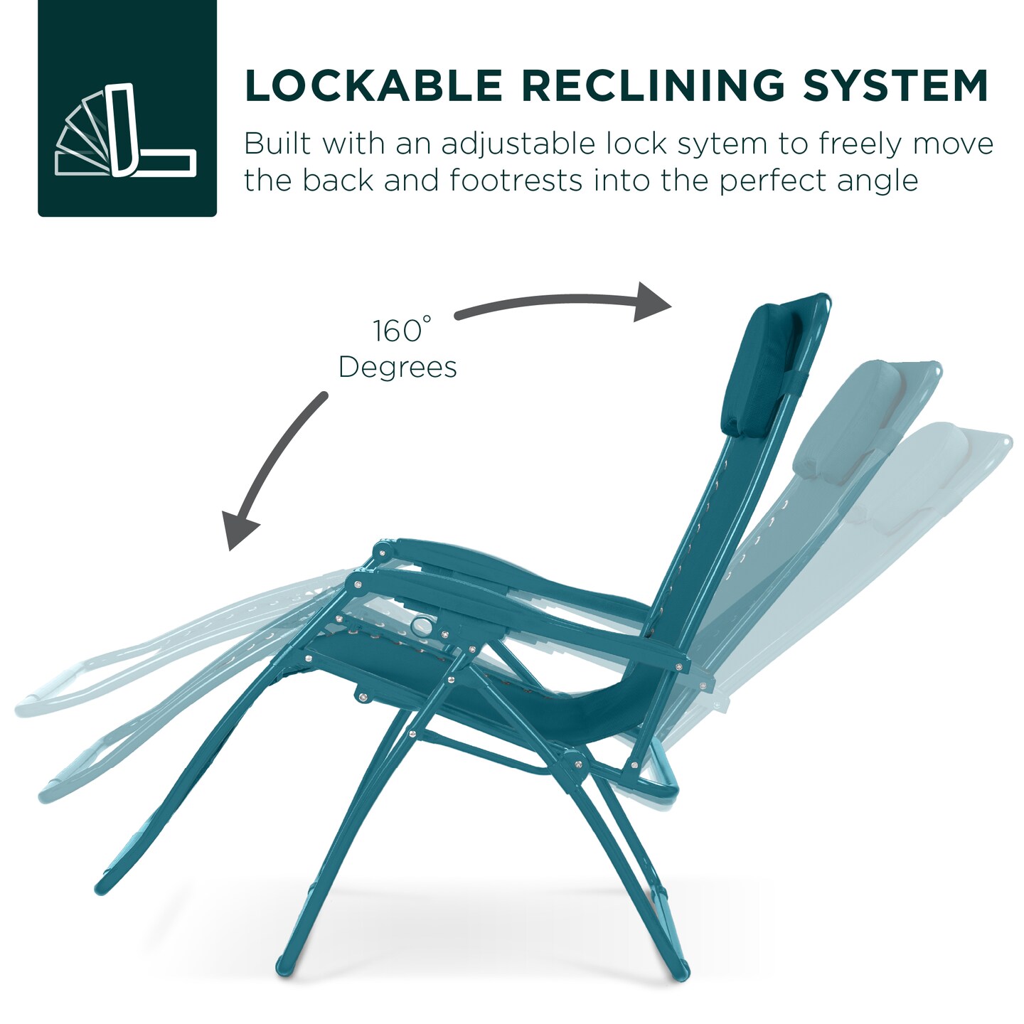 Best Choice Products Oversized Zero Gravity Chair, Folding Outdoor Patio Recliner w/ Cup Holder