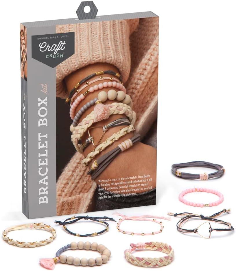 Bracelet Maker Set - DIY Jewelry Making Kit for Teens &#x26; Adults - Makes 8 Friendship Bracelets - Mini Kit for Ages 13+