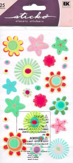 Sticko Flower Beauty Glitter Stickers