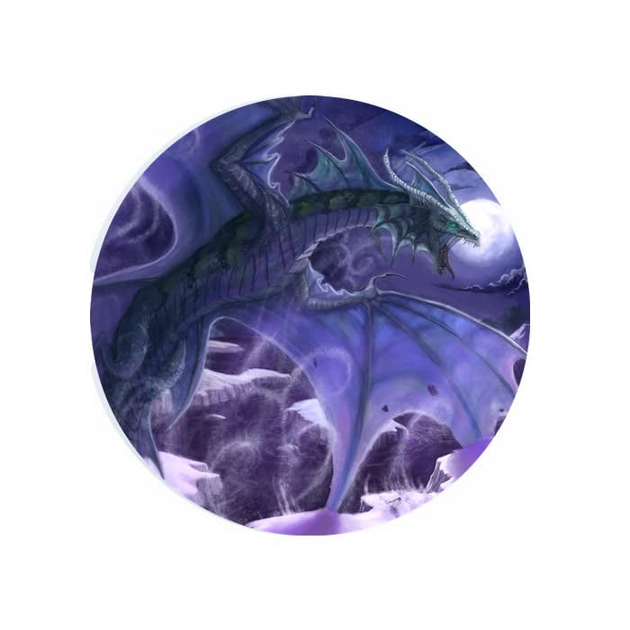 Cold Blue Dragon Ceramic Car Coaster Set 2.56&#x22; (2 Pack)