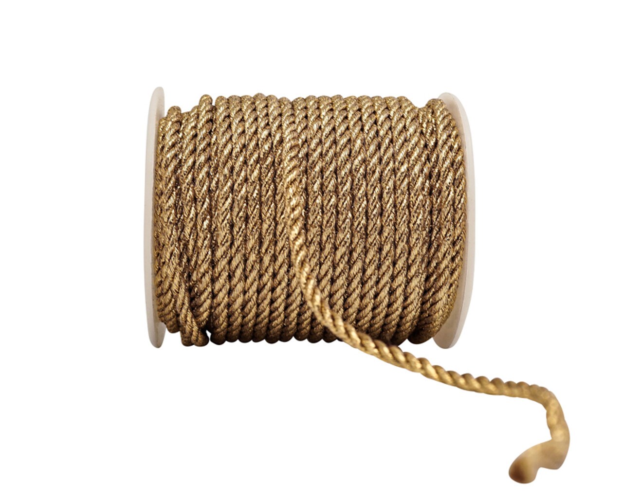 3mm x 25 Yards Metallic Gold Rope Trim Pack of 5 Spools