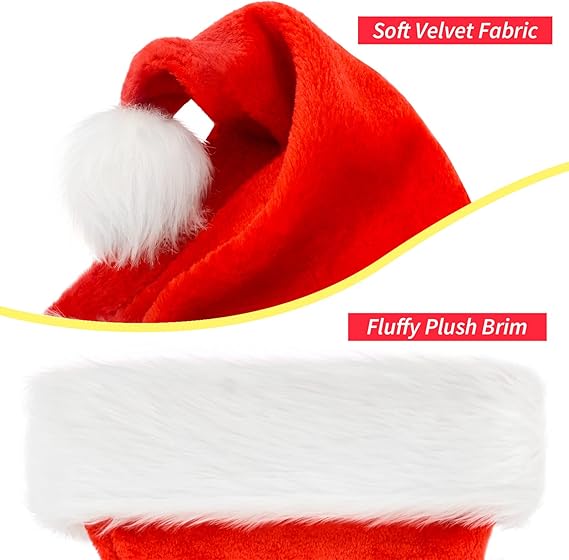 Santa Hat: Christmas Hat Adult - Santa Hat for Women and Men