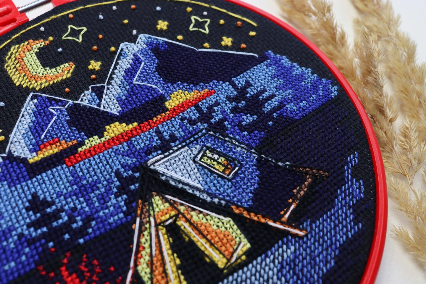 Cross-stitch kit Around the campfire