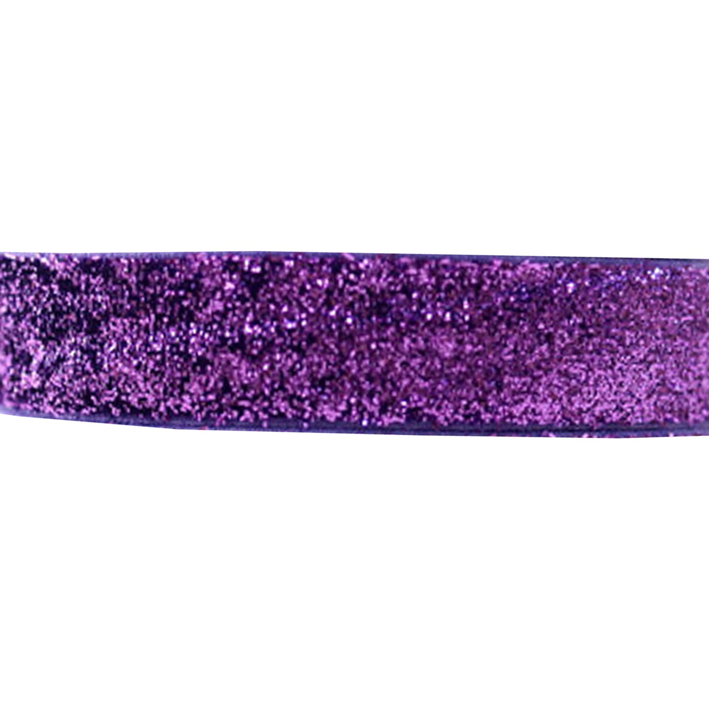 5/8&#x22; x 20 Yards Fold Over Elastic Stretch Purple Glitter Trim