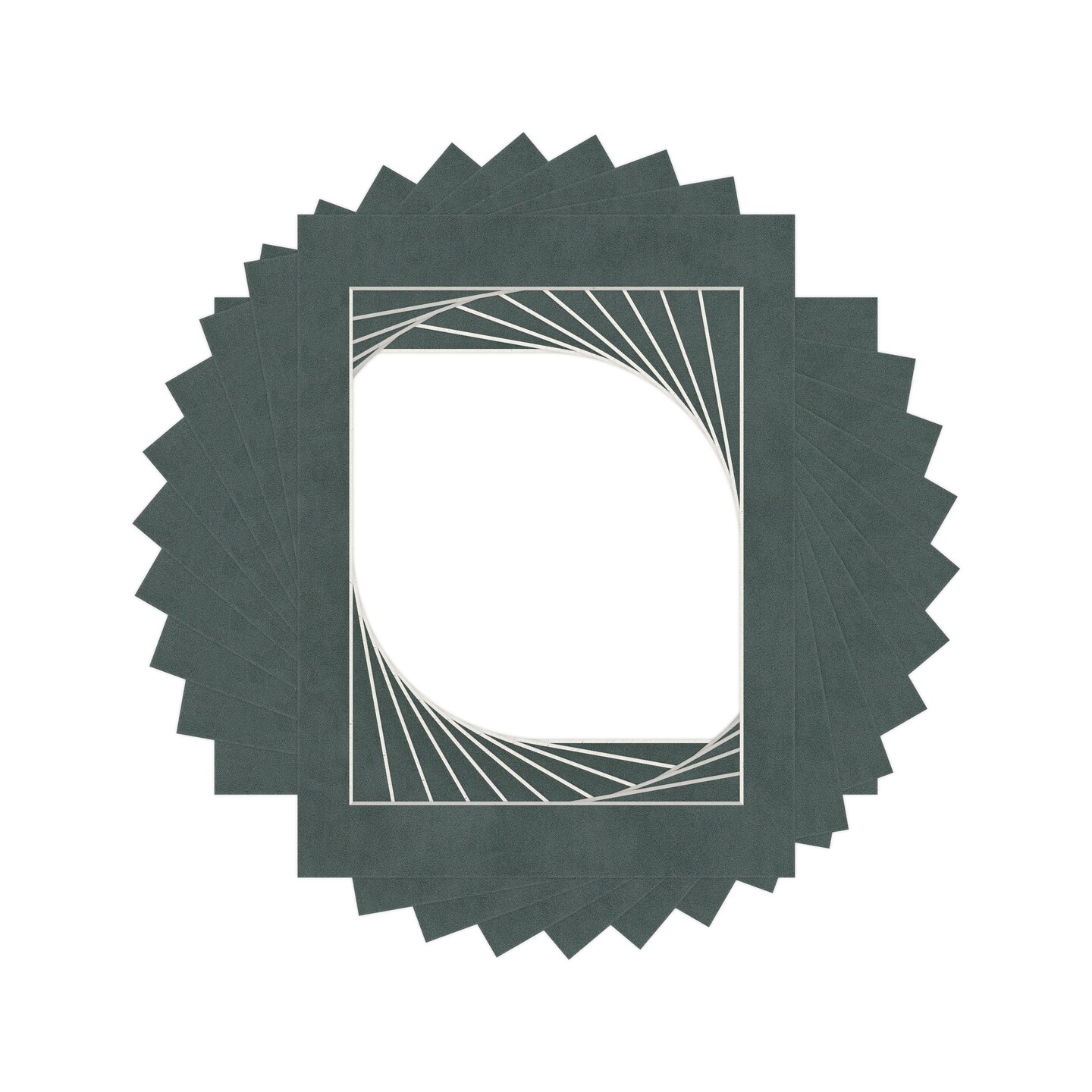 Dark Grey Suede Mat Board for 12x16 Frames - Fits 10x13 Photos