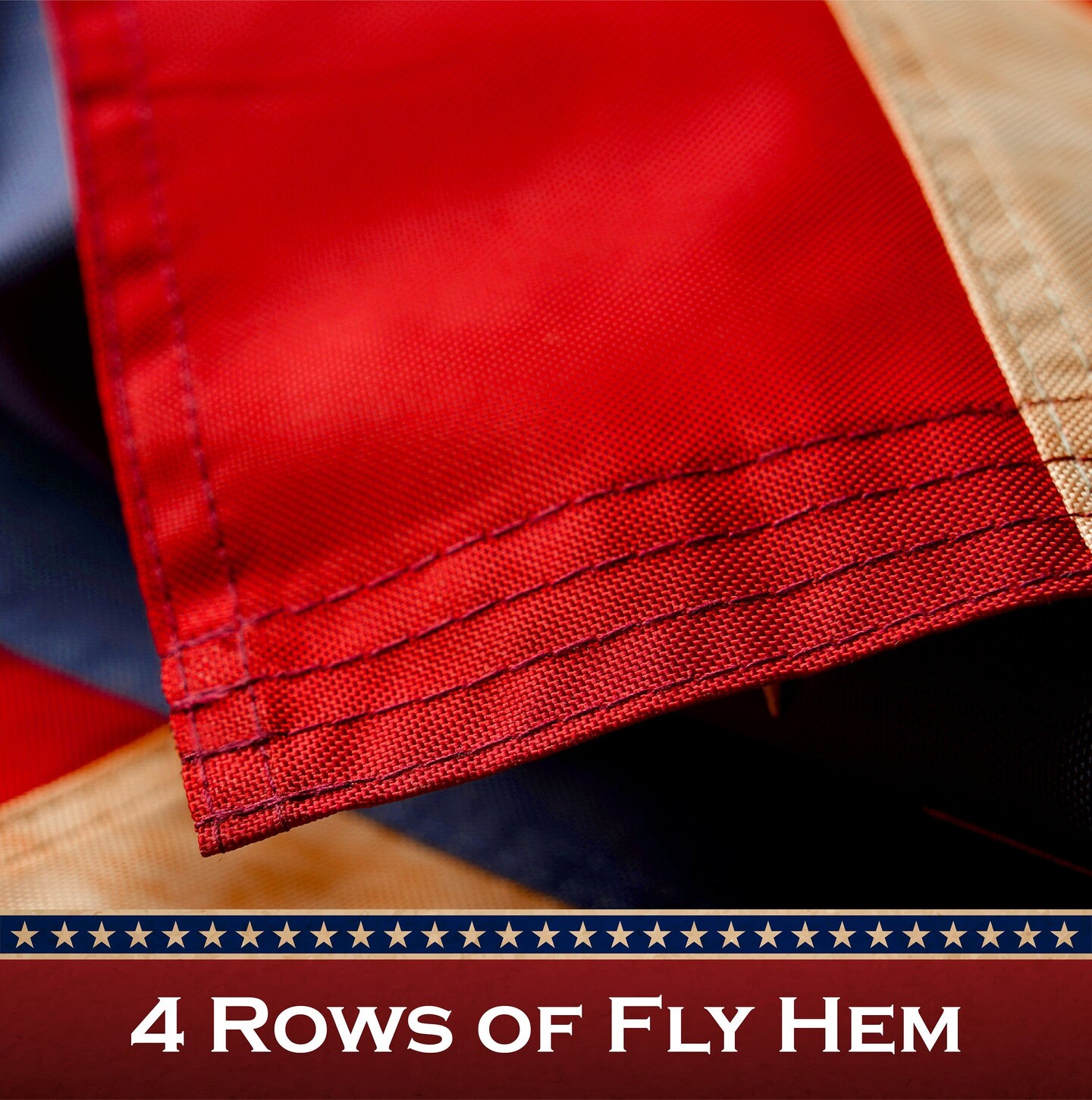 G128 3 Pack: American USA Tea-Stained Flag | 3x5 Ft | ToughWeave Pro Series Pole Sleeve Embroidered 420D Polyester | Embroidered Stars