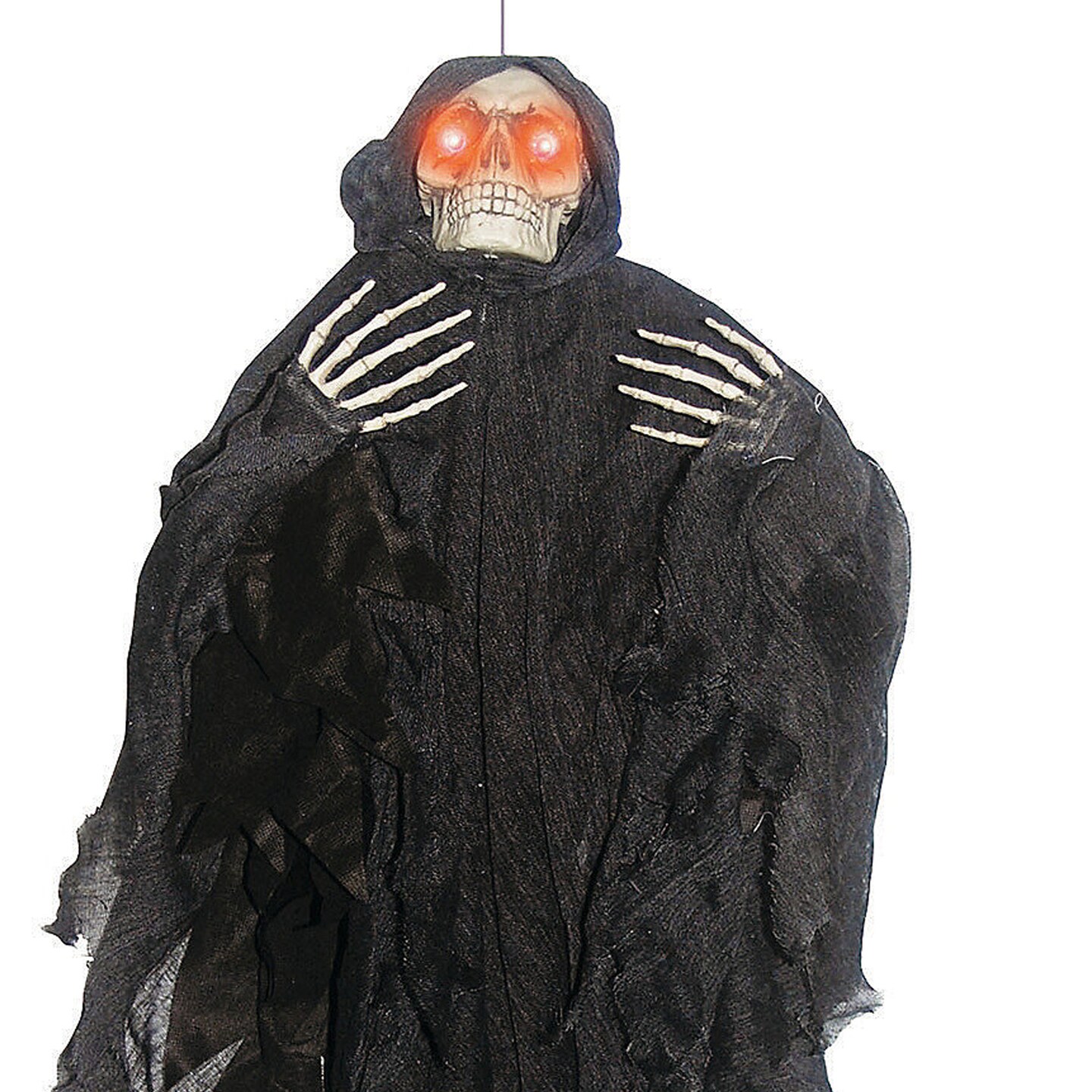 Terrifying Black Hanging Reaper with Tattered Robes