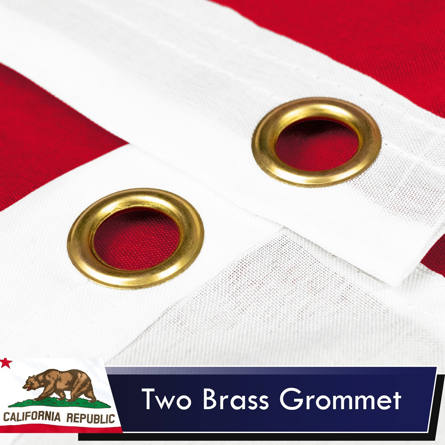California CA State Flag 3x5 Ft 2-Pack Printed Polyester By G128