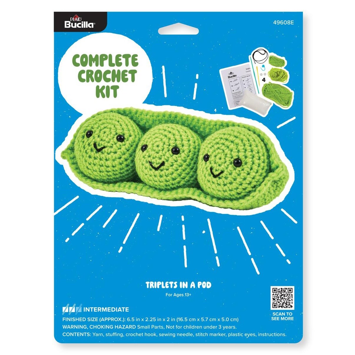 Bucilla Amigurumi Kit-5&#x22; - Pea Pod